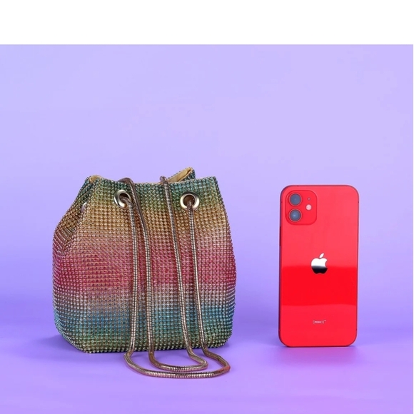 Multicolor Rhinestone Bucket Bag - Picture 2 of 5